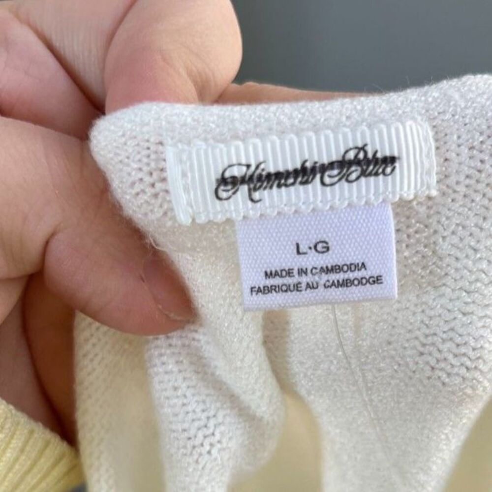 UO Kimchi Blue Gigi Sweater Cami in Ivory Size Large Nwot Coquette Cottagecore - Picture 10 of 10